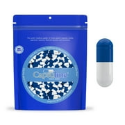 Colored Size 1 Empty Gelatin Capsules by Capsuline - Blue/White 1000 Count - 1000 count