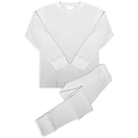 BASICO Men's 2pc Long John Thermal Underwear Set 100% Cotton (Single)