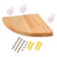 thumbnail image 4 of Small Corner Shelves Floating Corner Shelf Chocolate 25.00X25.00X4.00Cm Water-Resistant 1Set, 4 of 4