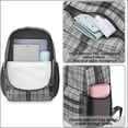 thumbnail image 4 of Black and White Checkered Pattern 17" School Backpacks for Teens,Waterproof Oxford Fabric,S-Shape Padded Straps for School,Travel,Hiking,Camping, 4 of 6