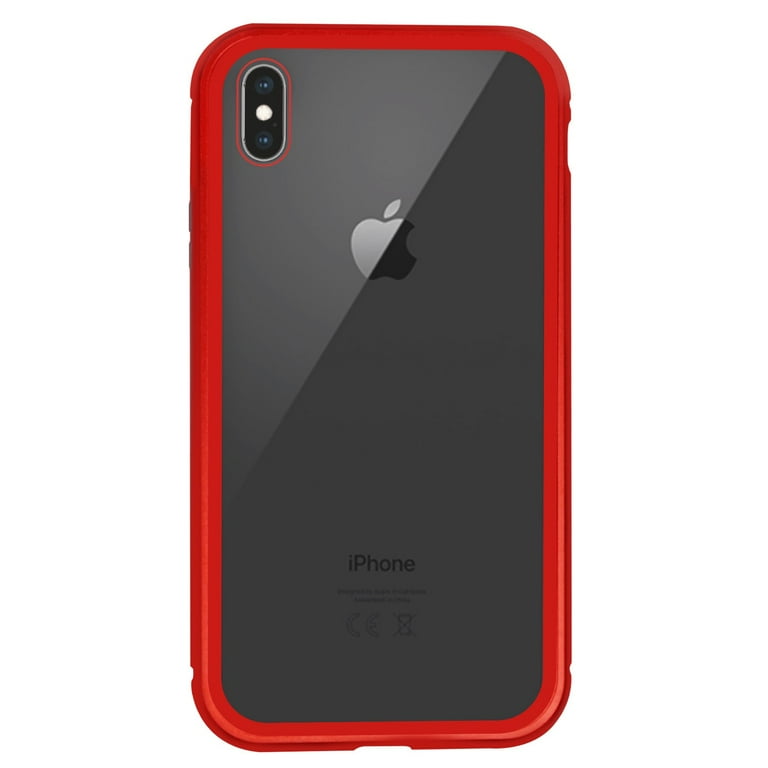 iPhone XS Max Case - Magnetic Frame, Tempered Glass Back - Walmart.com