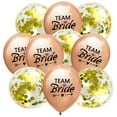 thumbnail image 6 of 10Pcs Rose Gold Team Bride Latex Confetti Balloons Hen Bachelorette Party Decoration Bride To Be Bridal Shower Supplies Wedding (iridescent,12INCH), 6 of 6