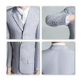 thumbnail image 4 of ETHAN 3 Picec Toddler Gray Boy Outfit for Party Elegant Suit for Boy Tuexdo Suit Set Gray 3T, 4 of 8