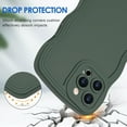 thumbnail image 3 of Case for iPhone 12 Case Wave, Curly Frame Design for Women Girls, Cute Wavy Solid Color Aesthetic Phone Case Soft Flexible TPU Shockproof Full-Body Protective Case Cover 6.1 inch - Deep Green, 3 of 12