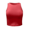 thumbnail image 5 of Razzly Women's T-Shirts Sleeveless Crewneck Cropped Tank Top for Summer Casual Outfits and Everyday Wear(Red,XL), 5 of 5