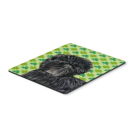 Affenpinscher St. Patrick's Day Shamrock Portrait Mouse Pad, Hot Pad or Trivet