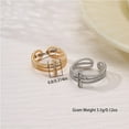 thumbnail image 3 of Gold Open Adjustable Thumb Rings Cubic Zirconia Ring Retro Sterling Silver Punk Hip Statement Finger Rings Boho Handmade Stacking Ring Vintage Rings For Women Men Birthday, 3 of 6