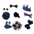 thumbnail image 2 of 10pcs / Set Pequeña Decoración de La Horquilla de La Horquilla Del cabellero Del Paño para Azul oscuro, 2 of 7