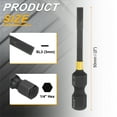 thumbnail image 2 of Uxcell 5pcs SL3 Slotted Impact Screwdriver Bits 1/4" Hex Shank 2" Long Magnetic Bit, 2 of 7