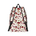 thumbnail image 3 of Balery Mushroom Vintage Canvas Backpack for Men and Women - Large Capacity, Durable Travel Laptop Bag for School, Work, Hiking, and Outdoor Activities, 3 of 7