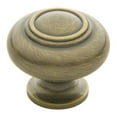 thumbnail image 1 of 1.25 in. Ring Deco Knob, Satin Brass & Black, 1 of 1