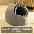 thumbnail image 4 of pitrice Antidérapant Innovation Fermé Chat Portable Peluche Grotte pour Chats Réchauffant Nid pour Animal Intérieur - pour Chaleur Convient aux Animaux Rouge, 4 of 5
