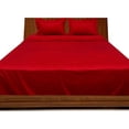 thumbnail image 1 of Linen Store 26-30 inches Extra Fit Deep Pocket Hotel Finish Adjustable Room 1-Piece- Fitted- Sheet Both Pattern Solid/Stripe 500 Thread Count 100% Pima Cotton (King, Solid,Blood Red)., 1 of 2