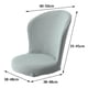 thumbnail image 2 of Cubierta de Silla de Comedor CUBRADA CURVADA CURVADA CURVADA Funda para Comedor Gris claro Gloria funda de asiento, 2 of 6