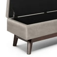 thumbnail image 5 of WyndenHall  Ethan Mid Century Modern Table Ottoman Distressed Grey Taupe 48" W x 18" D x 18.5" H Wood,Faux Leather Square Faux Leather, 5 of 5