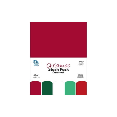 Paper Accents Stash Pack Cardstock 8.5"x 11" Christmas 40pc