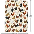 thumbnail image 3 of Chicken Fleece Plush Blanket Funny Rooster Lightweight Throw Blanket for Couch Bed Chicken Room Decor Fuzzy Super Soft Blankets Chicken Gifts for Kids Adults Women 50"x60" (Chicken, 50"x60"), 3 of 6