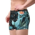 thumbnail image 2 of Wukai Black Panther Floral Illustration Print Men’s Underwear Breathable Boxer Brief for Men,&nbsp;Moisture Wicking & Breathable-Small, 2 of 5