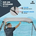 thumbnail image 6 of Knox T44F 79-84 in. Universal 4 Bow Bimini Top with Zip-On Storage Boot for Boats, Light Gray, 6 of 7