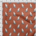 thumbnail image 4 of oneOone Viscose Chiffon Orange Fabric Animal Cat With Text Texture Diy Clothing Quilting Fabric Print Fabric By Yard 42 Inch Wide, 4 of 4