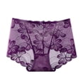 thumbnail image 4 of Bigersell Crotchless Underwear Clearance Panties Women Boyshort Thongs Panty Style P-1054 Cotton Plus Size Panties Thong Bikini Briefs Mid Waist Women Cheeky Panties Purple L, 4 of 6