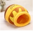 thumbnail image 4 of Cama cueva para gatos, cojín extraíble suave y cálido, forma de olla de miel, bonita cama para mascotas, casa para cachorros, 4 of 8
