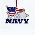 thumbnail image 2 of Kurt Adler 4.5" Navy Ornament With American Flag and Star, 2 of 2