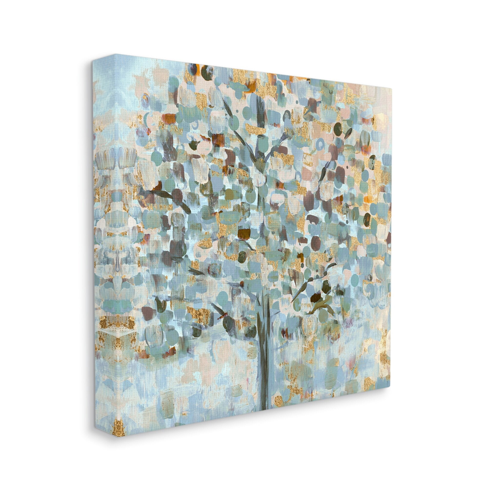 Stupell Industries Abstract Speckled Tree Leaves Nature Painting Glam Detail Painting Gallery Wrapped Canvas Print Wall Art, Design by Susan Jill