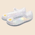 thumbnail image 2 of ZQUUVOU Girls Jelly Sandals Cute Mary Jane Princess Shoes Daisy Decor Closed Toe Summer Beach Shoes for Little Kids Toddler White, 2 of 9