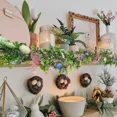 thumbnail image 2 of 71 Inch Easter Egg and Bow Decorative Garland, Colorful Spring Vines for Front Door, Mantel, Wall, and Indoor Outdoor Patio Holiday Decor, 2 of 7