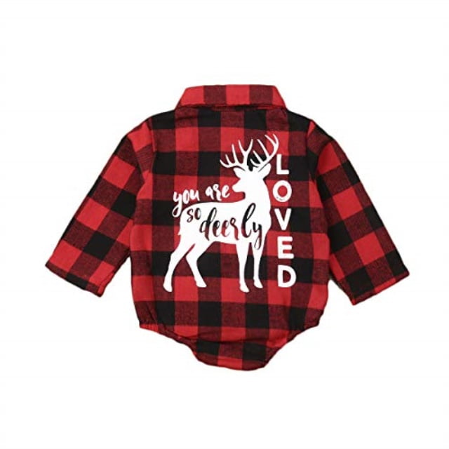 baby red plaid shirt