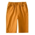 thumbnail image 4 of Kilaqueen Boys School Uniform Shorts with Full Elastic Waist and Side Pockets, Solid Knee Length Casual Shorts for Classroom, Events and Daily Wear, 4 of 6