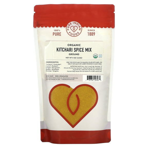 Pure Indian Foods Kitchari Spice Mix, Ground, Organic - 8 oz