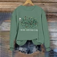 thumbnail image 6 of SYMOID Womens Green Christmas Oversized Sweatshirt, Cotton Crewneck with Funny Slogan & Tangled Lights Print, Casual Loose Fit S-XXL,Size S, 6 of 6