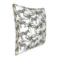 thumbnail image 2 of Fotbe Palm Trees Zebra Pattern Velvet Decorative Throw Pillow Covers with Elegant Piping, Soft Plush Cushion Cover for Sofa, Bed, Car, Office-18"x18", 2 of 8