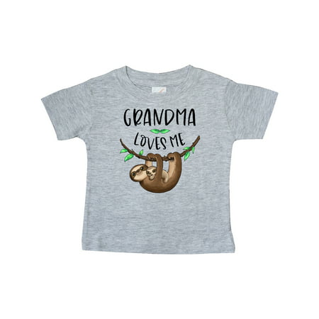 

Inktastic Grandma Loves Me Cute Sloth and Baby Gift Baby Boy or Baby Girl T-Shirt