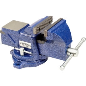 Global Industrial 4"" Jaw Width 2-1/4"" Throat Depth General Purpose Bench Vise