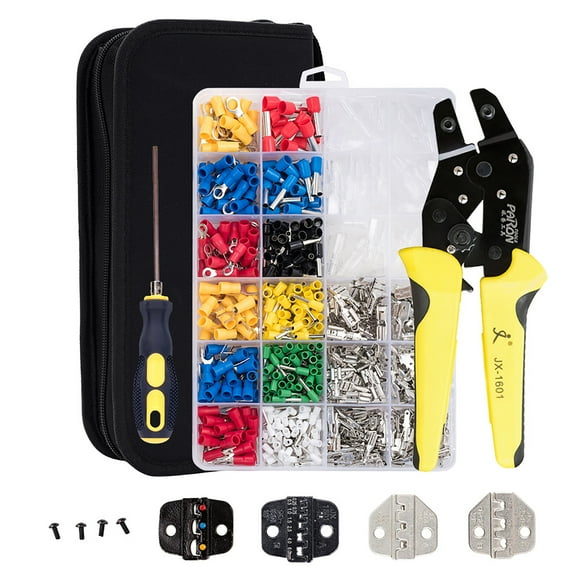 JX-1601 Crimping Pliers JX-D4T Pliers Combination Set 850pcs Terminal 0.5-6.0mm² Combination + Special Crimping Pliers