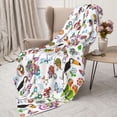 thumbnail image 3 of Hirioo Cartoon Wild Animals for Flannel Blanket, Cozy and Warm Throw for Bed or Couch ,Perfect for All Seasons-80"x60", 3 of 6