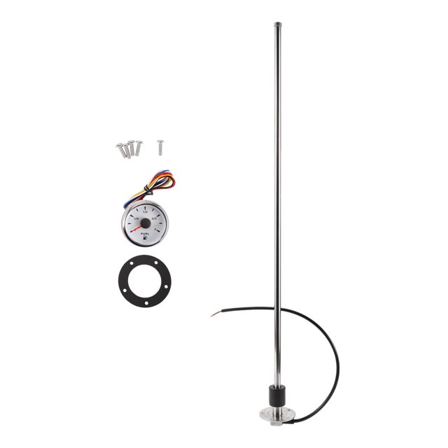 Kit de Unidad de Envío de Combustible y Medidor Unique Bargains 29.53" Longitud Unidad de Envío de Combustible para Barcos Sensor de Combustible Marino Metal Tono Plateado Blanco 1 Juego 240-33 Ohm