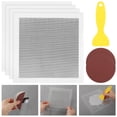 thumbnail image 3 of 4 Pcs Drywall Repair Kit, 12×12" Self Adhesive Mesh Patches with 2 Sanding Pads & 1 Scraper, Aluminum Dry Hole Repair Tools, Wall Repair Patch Kit for Ceiling, 3 of 8