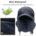 thumbnail image 2 of Winter Trapper Hat, IC ICLOVER Unisex Ushanka Hunting Hat Russian Trooper Ear Flap Chin Strap Hat with Windproof Mask-Keep Warm in Cold Weather-Dark Blue, 2 of 10