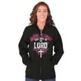 thumbnail image 4 of Jesus Christ Our Savior Christian Zip Hoodie Sweatshirt Women Brisco Brands S, 4 of 6