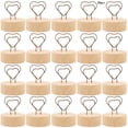 thumbnail image 2 of Place Card Holder Wooden: 20PCS Mini Photo Note Clip Holder Wire Picture Holder, 2 of 10