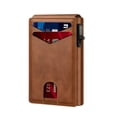 thumbnail image 2 of WFSCRD Wallet For Men Ultra-Thin RFID Blocking Bifold With POP UP Card Slot & Money Clip Wallet Front Pocket Design Holds 12 Cards & Cash Gift For Dad/Husband, 2 of 7