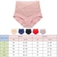 thumbnail image 3 of Gibobby Pantaletas mujer Calzoncillos de encaje de cintura alta con cuello en V de algodón de color liso para mujer(B,M), 3 of 3