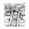 thumbnail image 1 of 36 Pcs Pendentifs de Sapin de Noël Imprimés Sphères de Noël Argent, 1 of 6