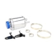 thumbnail image 1 of SILVER Universal Aluminum Racing Car Power Steering Fluid Reservoir Tank +Clamps, 1 of 5