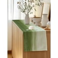 thumbnail image 5 of Table Runner 72 Inches Long for Kitchen Dining, Sage Green Ombre Dresser Scarf Farmhouse, Dining Table Decorations for Wedding/Parties, Modern Abstract Art Ocean Oil Painting 14 x 72 In, 5 of 9