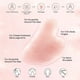 thumbnail image 5 of 2 piezas de cara Gua Sha, 1 pieza de tablero de Guasha rosa+1 pieza de piedra de jade verde, herramienta de masaje para raspar, juegos de raspado, gatillo facial en ojos, cuello y cuerpo, 5 of 5